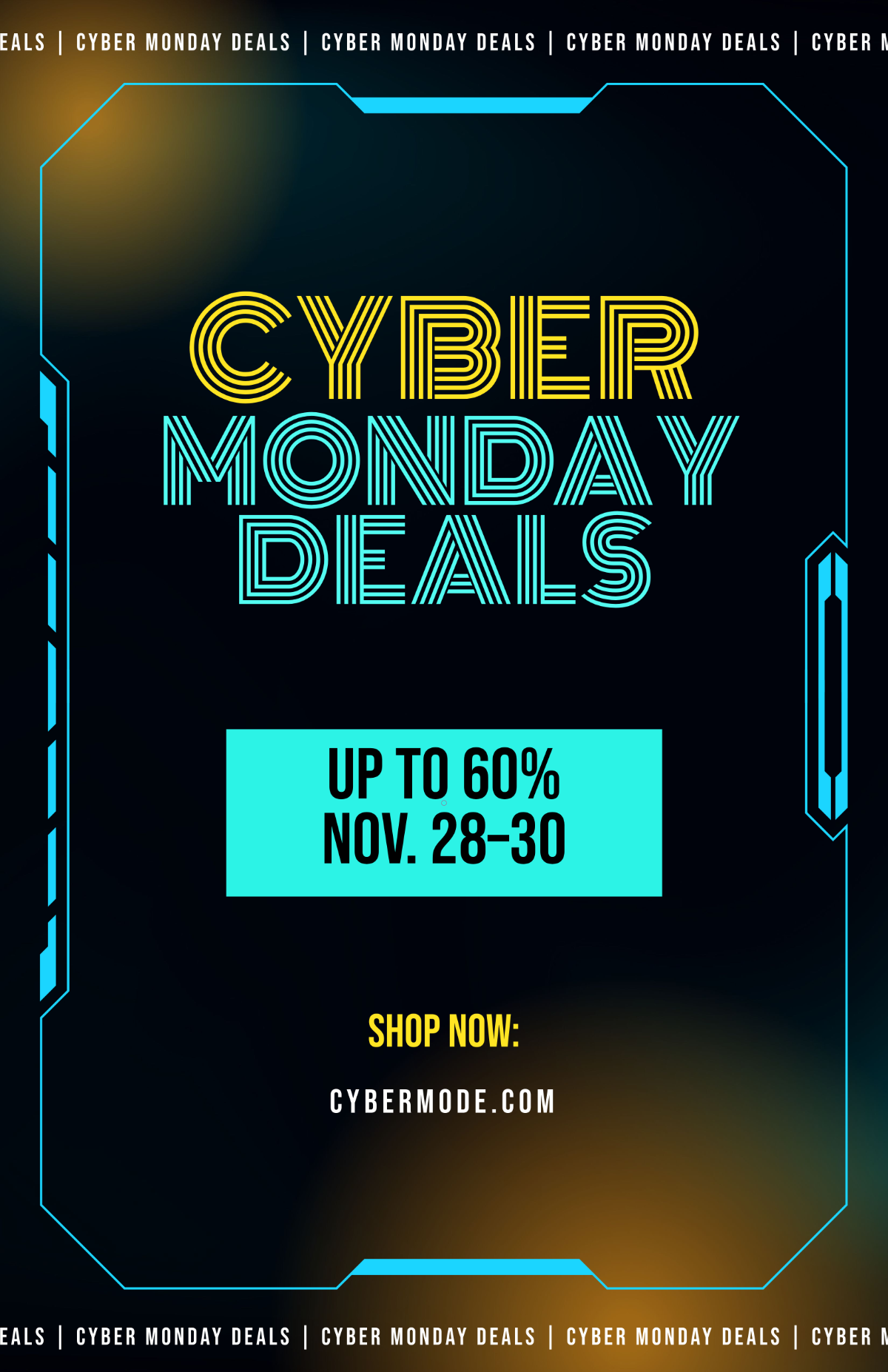 Free Cyber Monday Graphics Poster Template