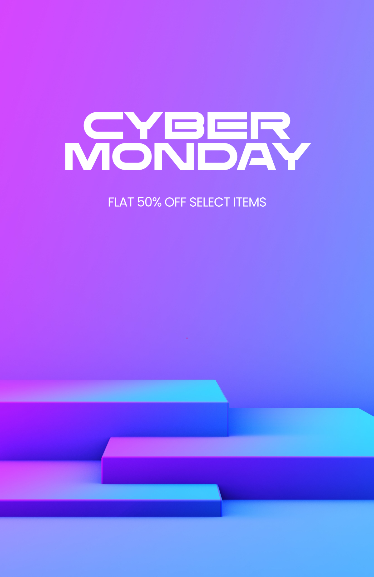 Free Minimalist Cyber Monday Poster Template