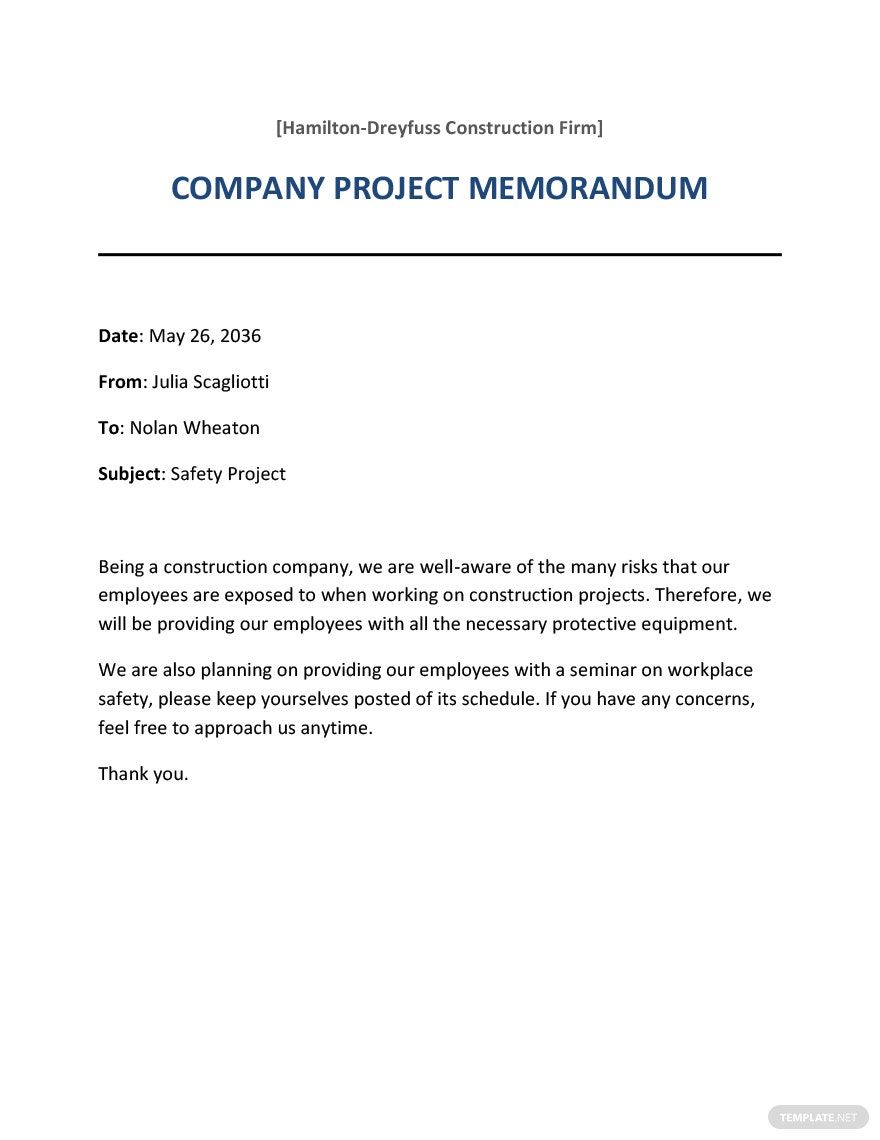 Project Memo Templates Design Free Download Template net