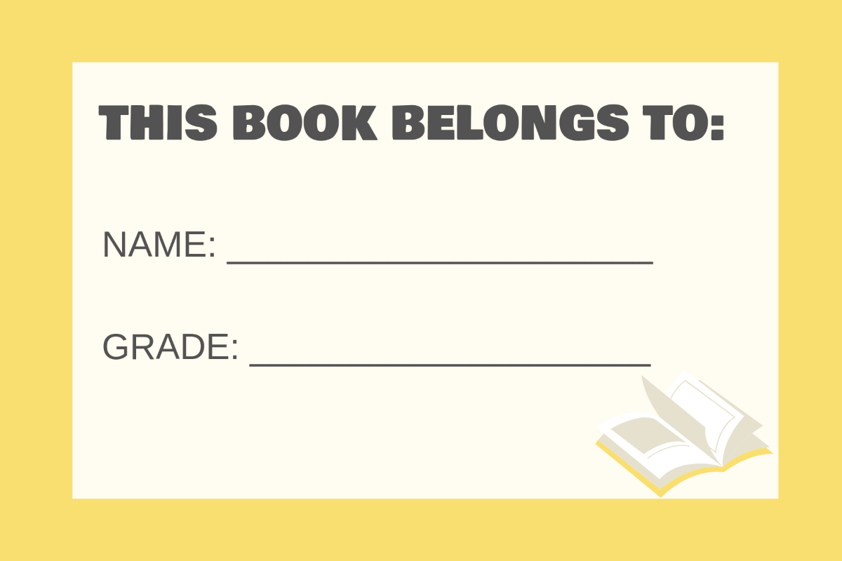 Free School Supplies Label Template