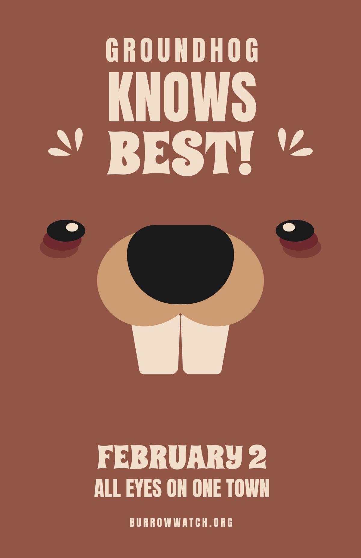 Free Groundhog Day Celebration Poster Template