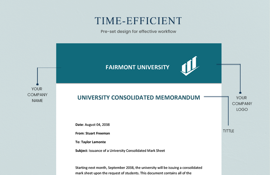 University Consolidated Memo Template