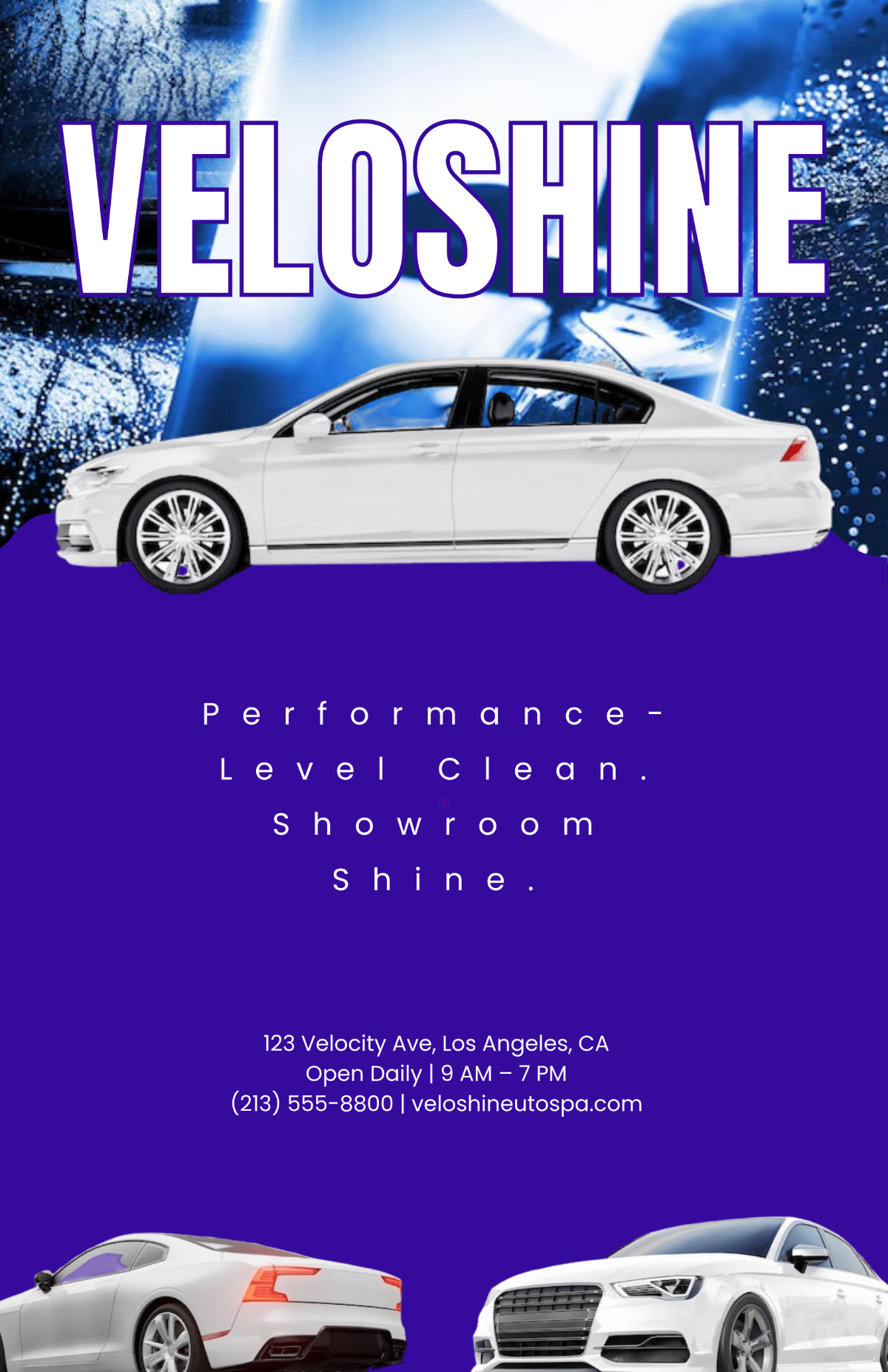 Free Car Wash A3 Poster Template