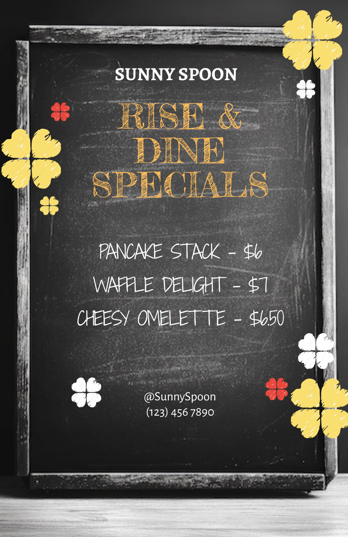Free Colorful Chalkboard Menu Poster Template