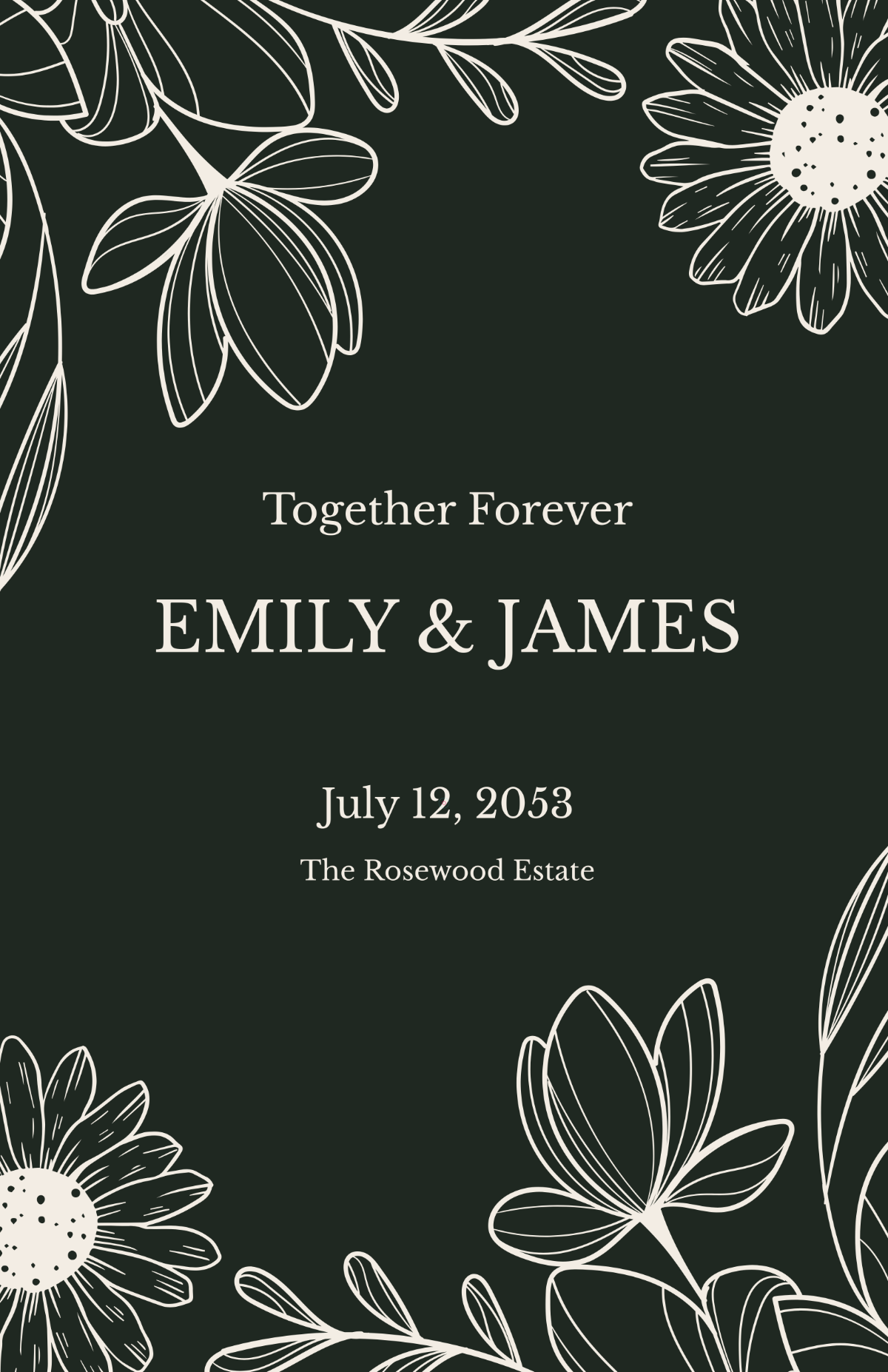 Free Wedding Chalkboard Poster Template