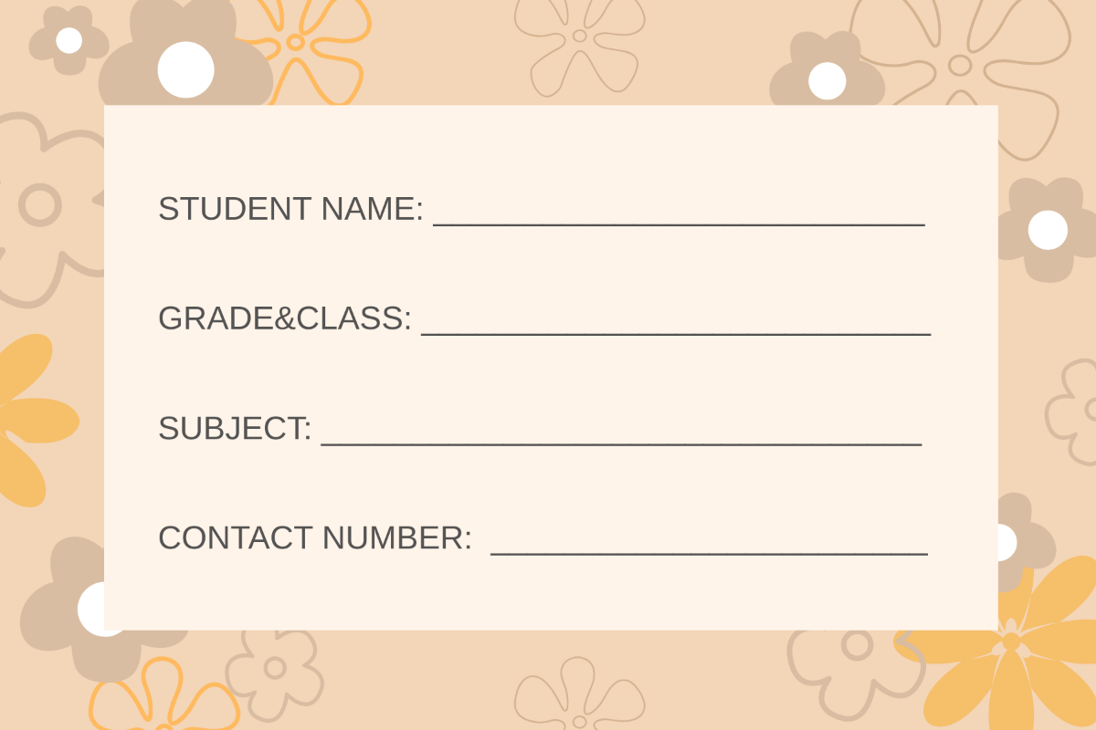 Free Personalized School Label Template