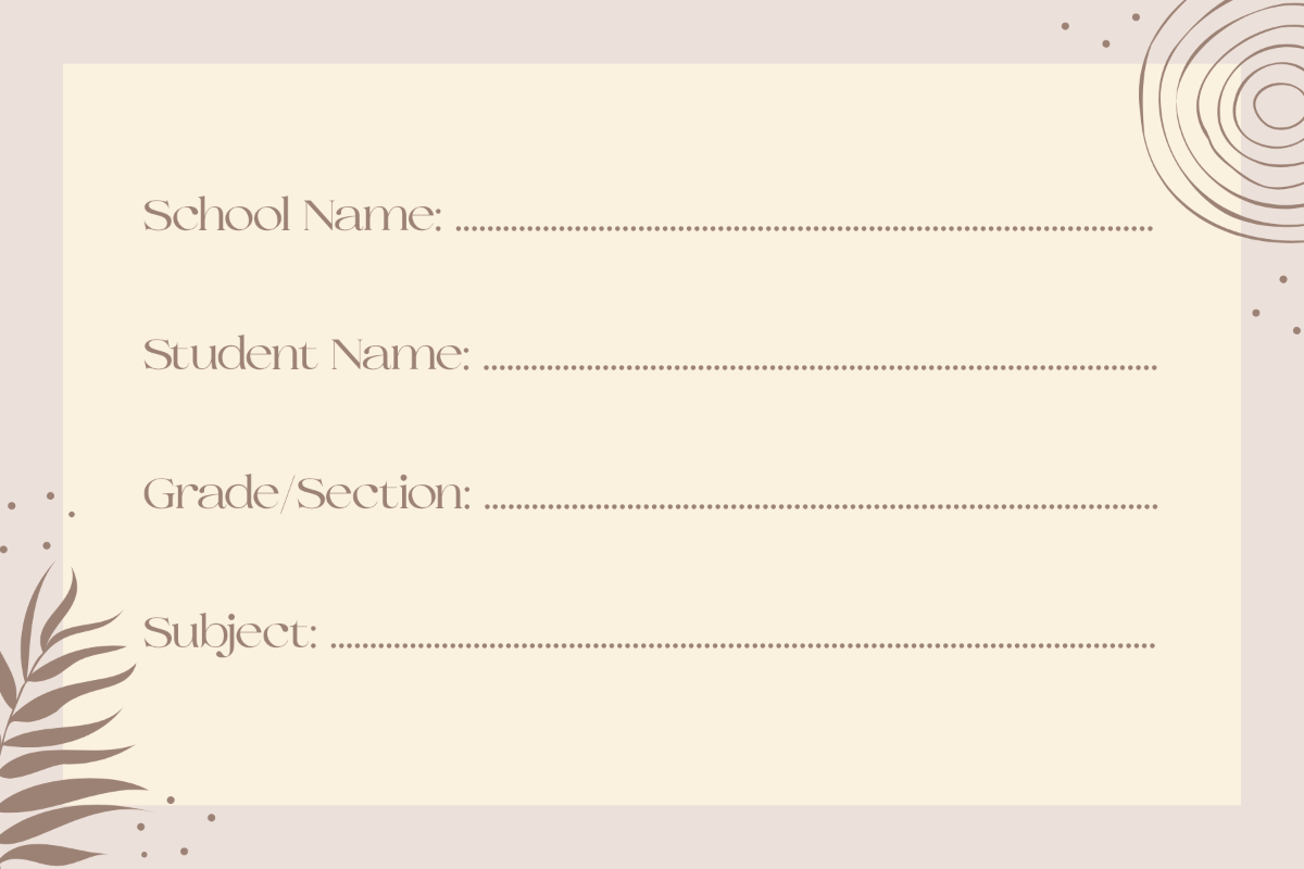 Free Vintage School Label Template
