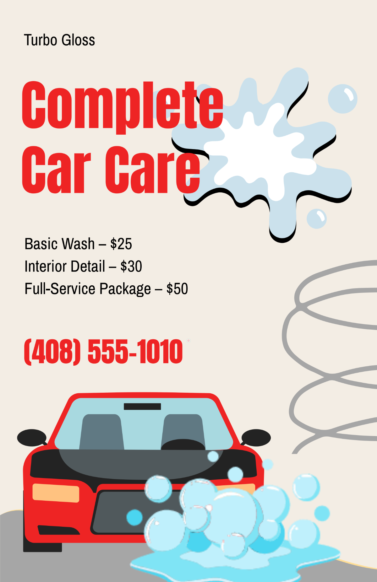 Free Car Wash Business Poster Template