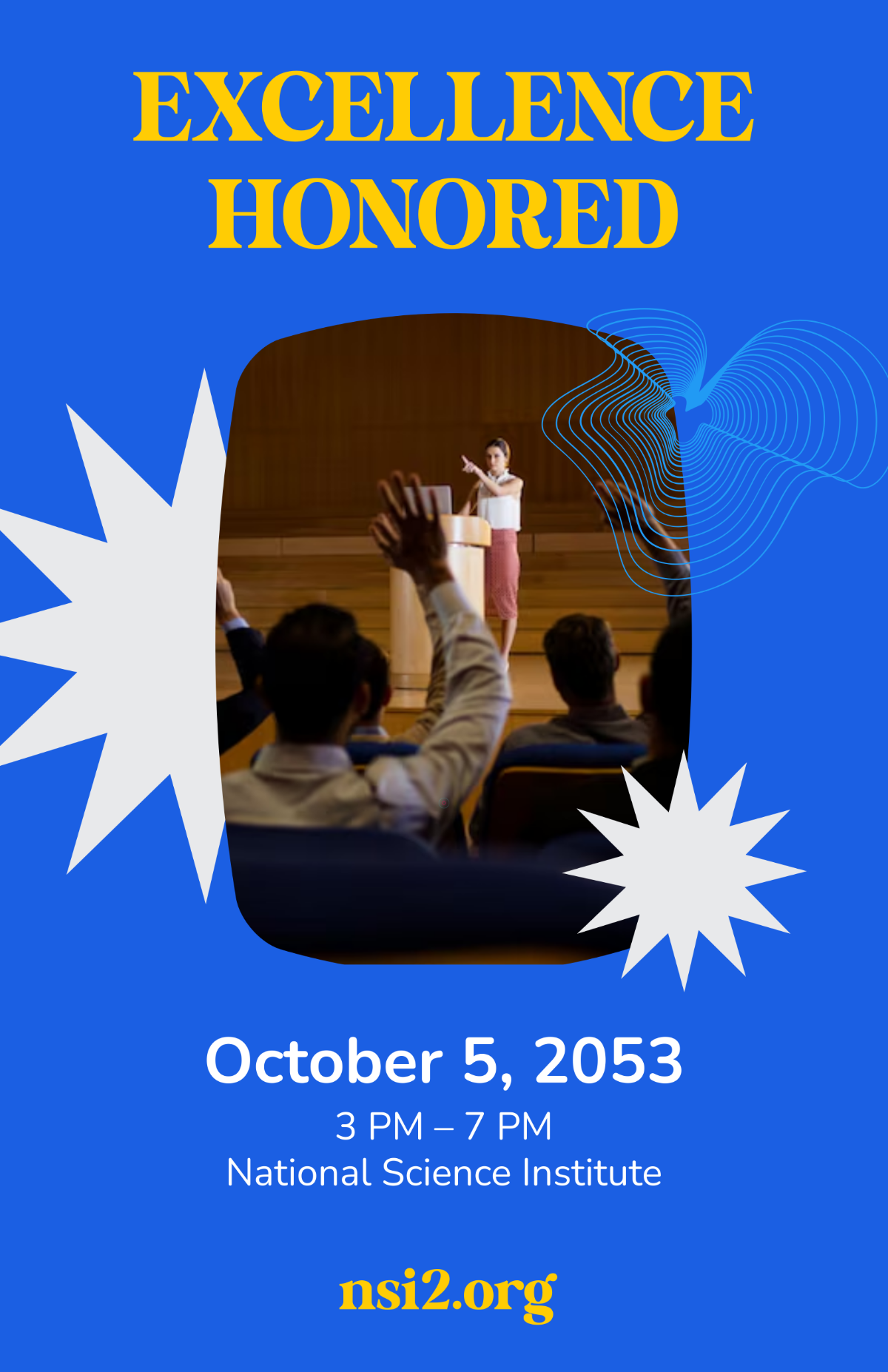 Free Institute Celebration Poster Template