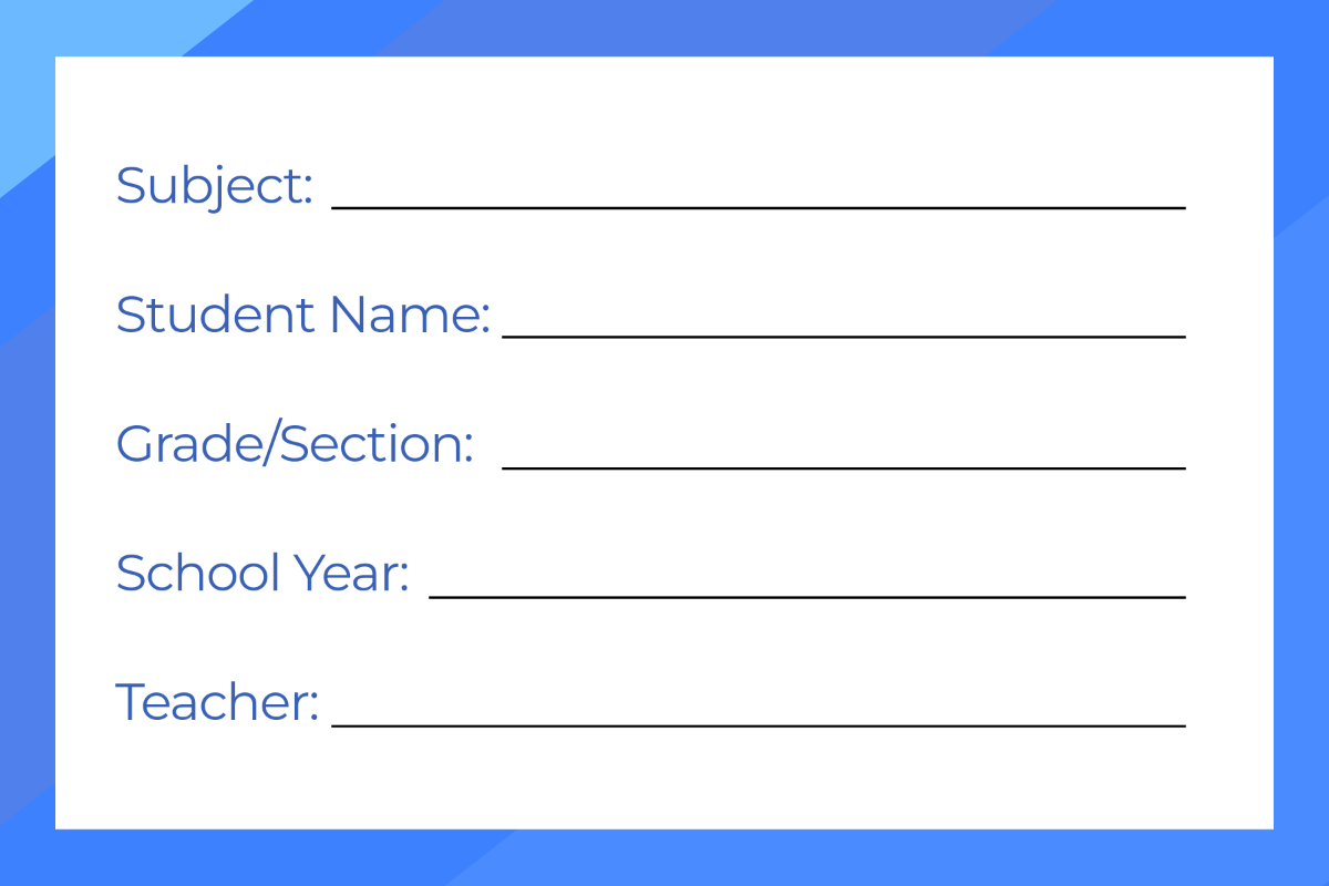 Free School Book Label Template