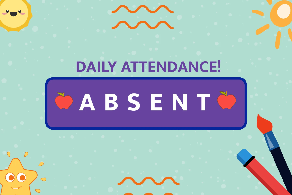 Free Creative School Attendance Label Template to Edit Online