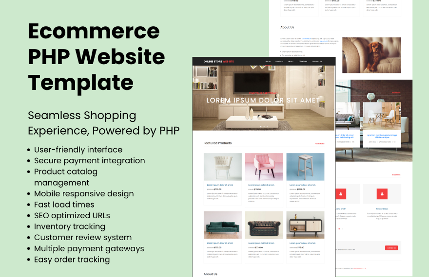 Free Ecommerce PHP Website in PHP to Download