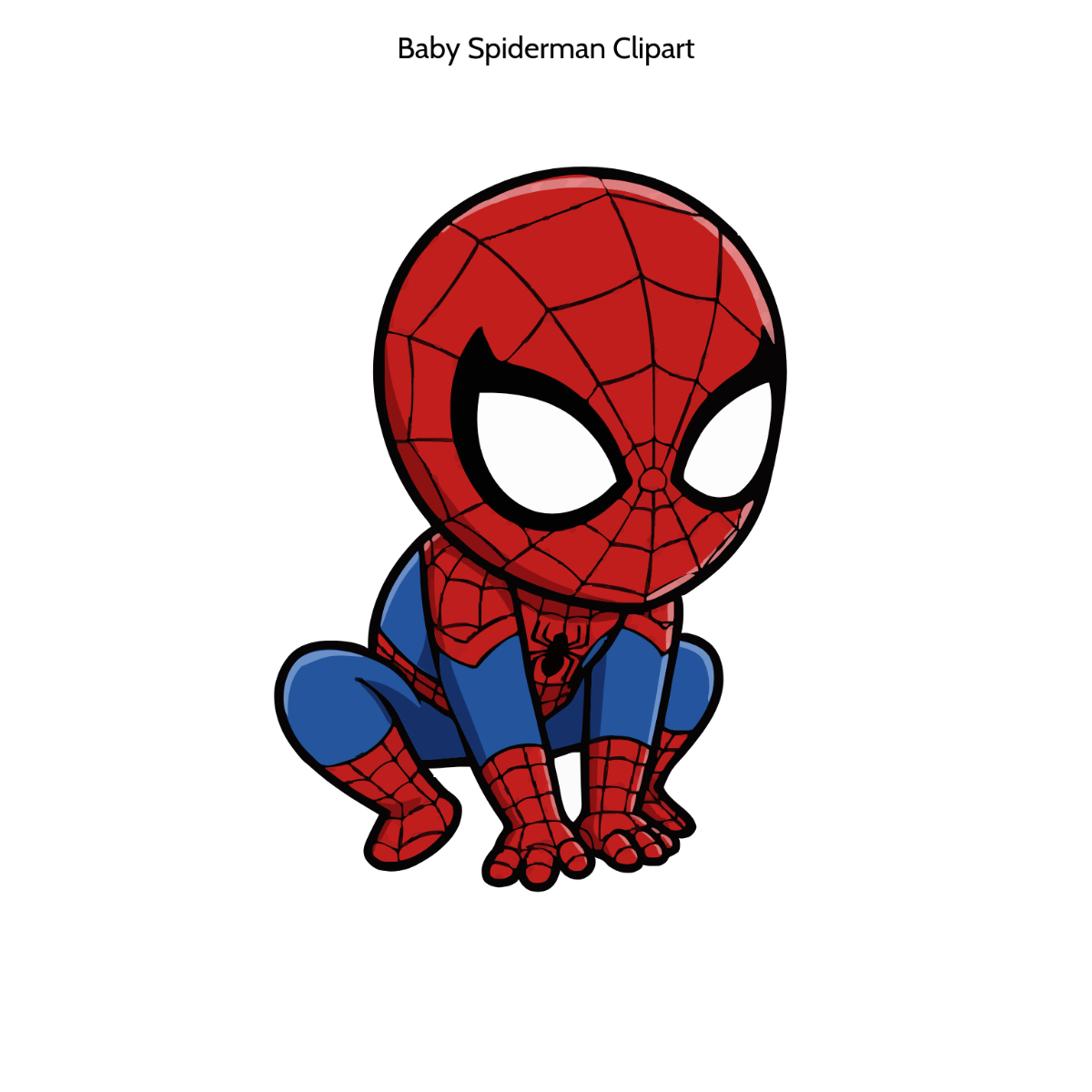 Free Baby Spiderman Clipart Template