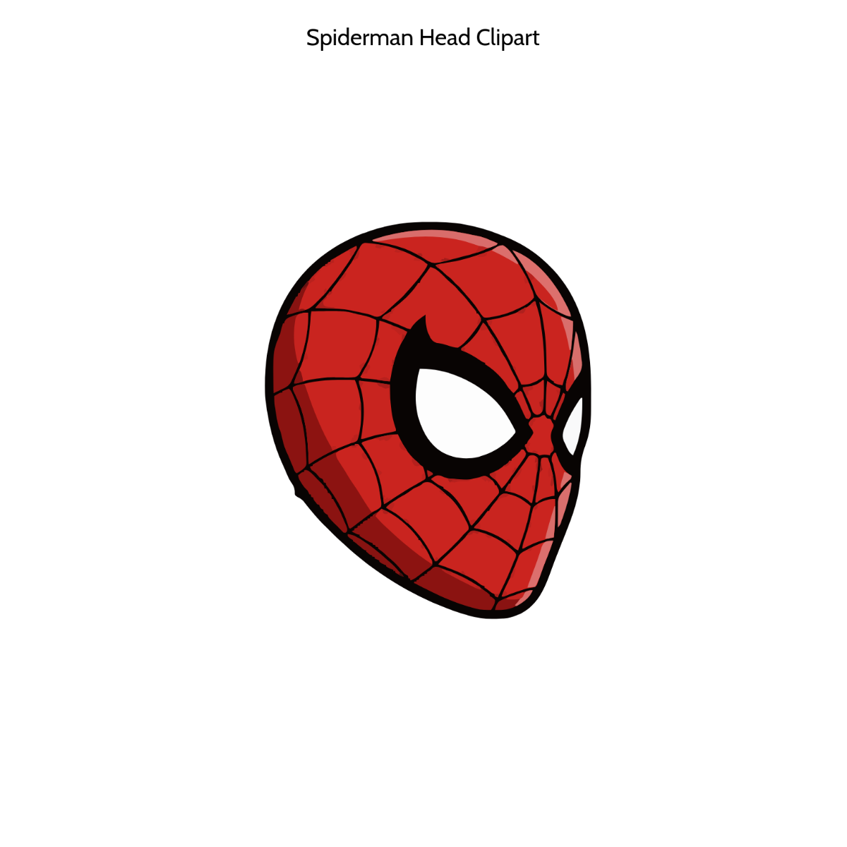 Free Spiderman Head Clipart Template