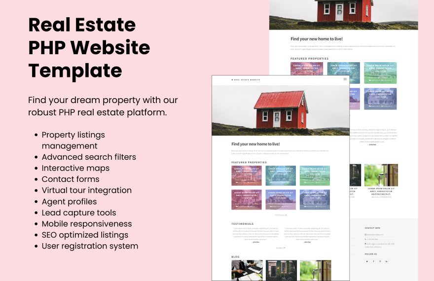 Free Real Estate PHP Website in PHP to Download