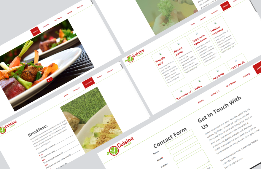 Free Restaurant PHP Website