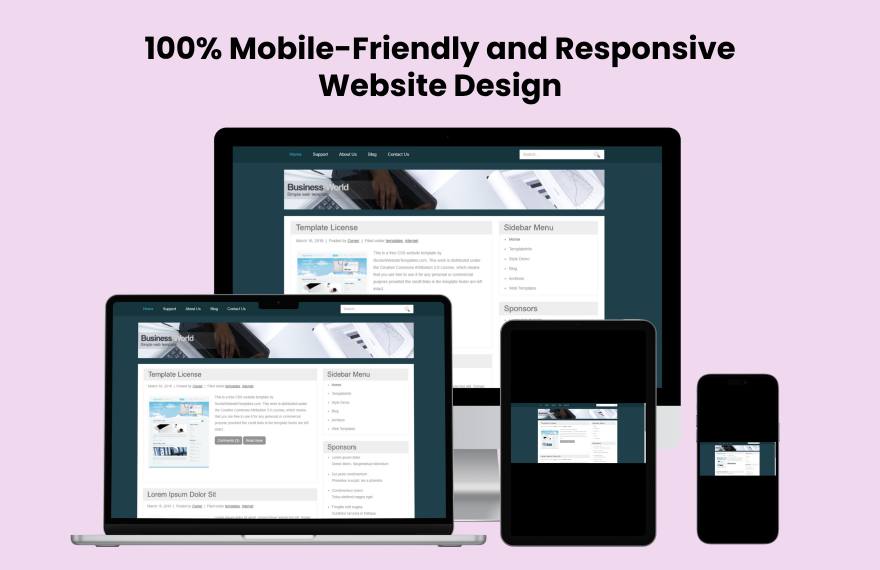 Free Business PHP Website