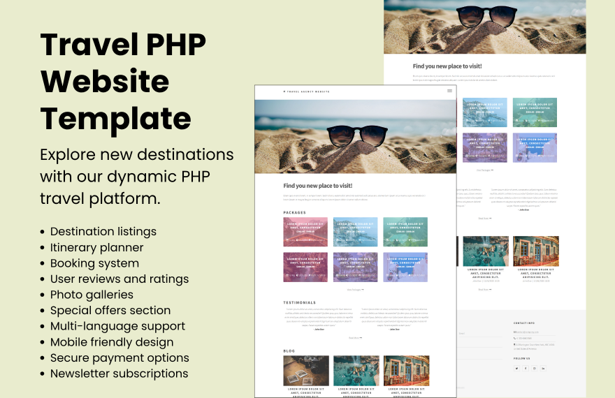Free Travel PHP Website in PHP to Download