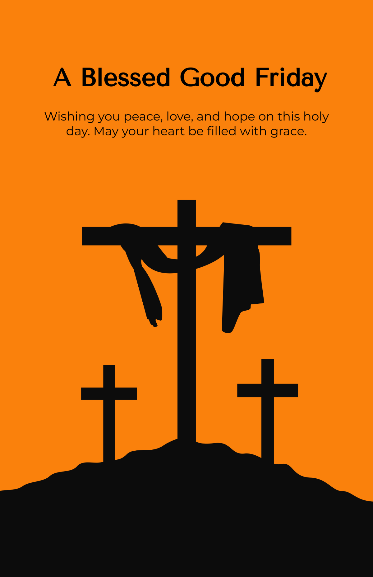 Free Simple Good Friday Wishes Poster Template to Edit Online