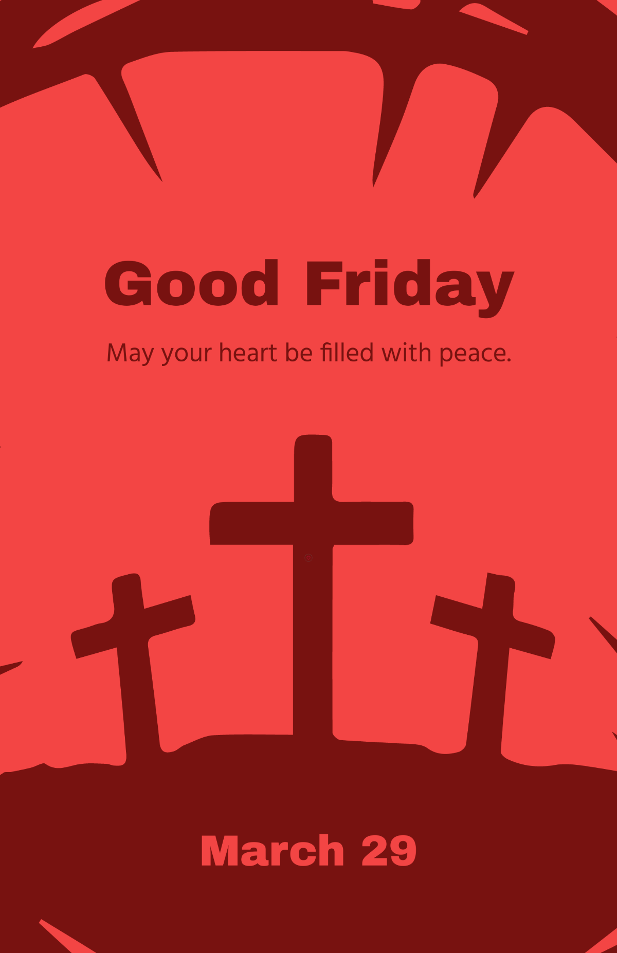 Free Good Friday Greetings Poster Template to Edit Online