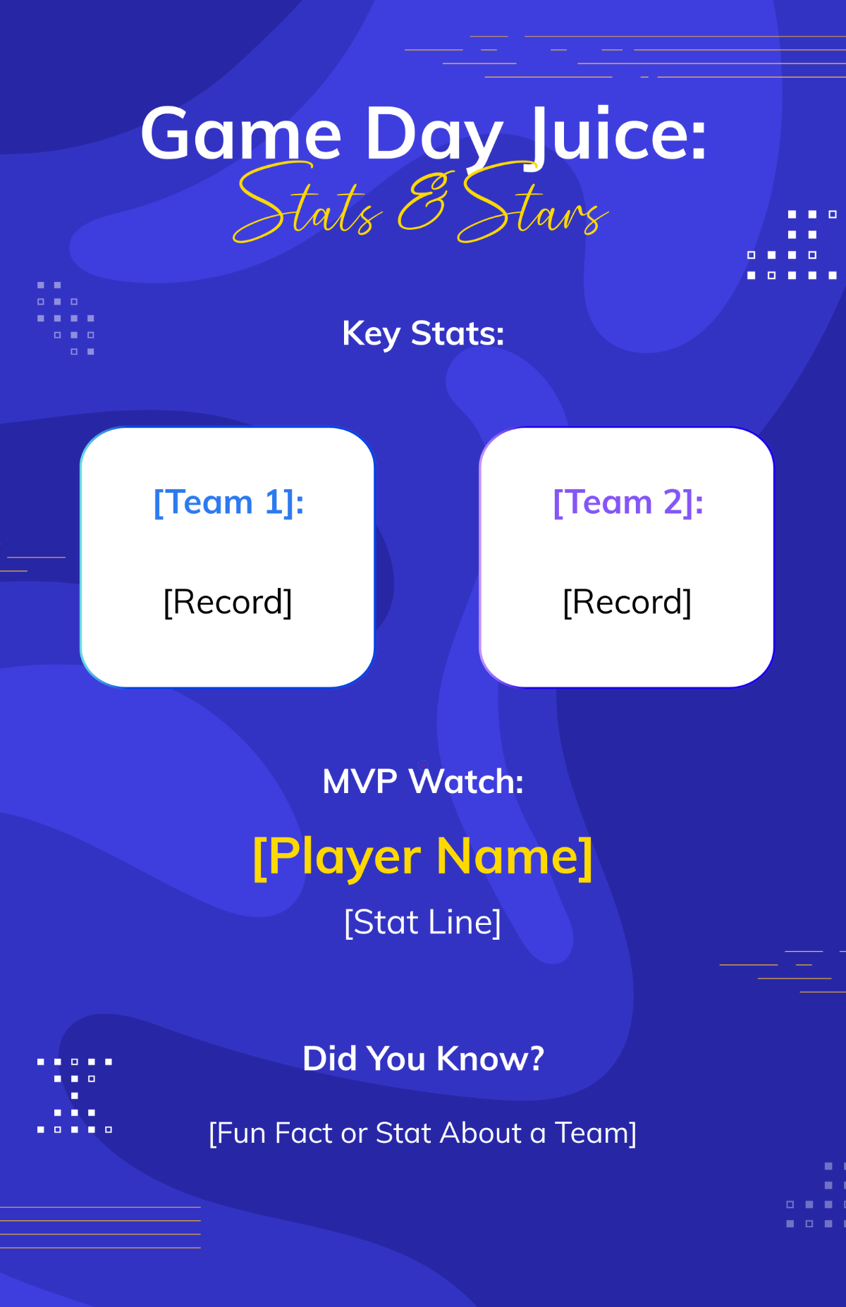 Free Sports Infographic Blank Poster Template