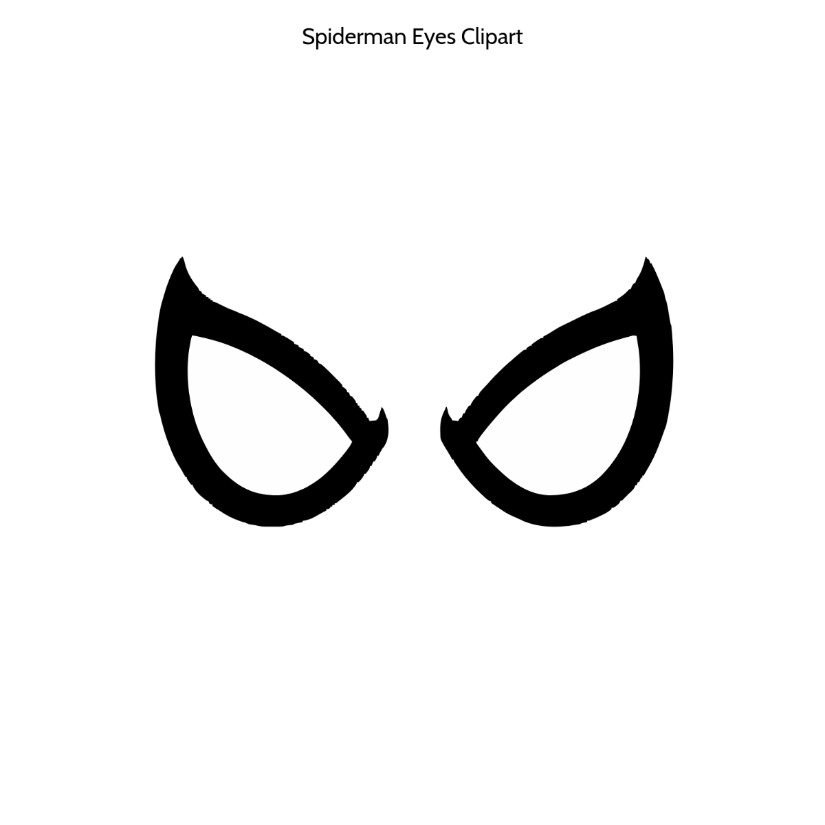 Free Spiderman Eyes Clipart Template