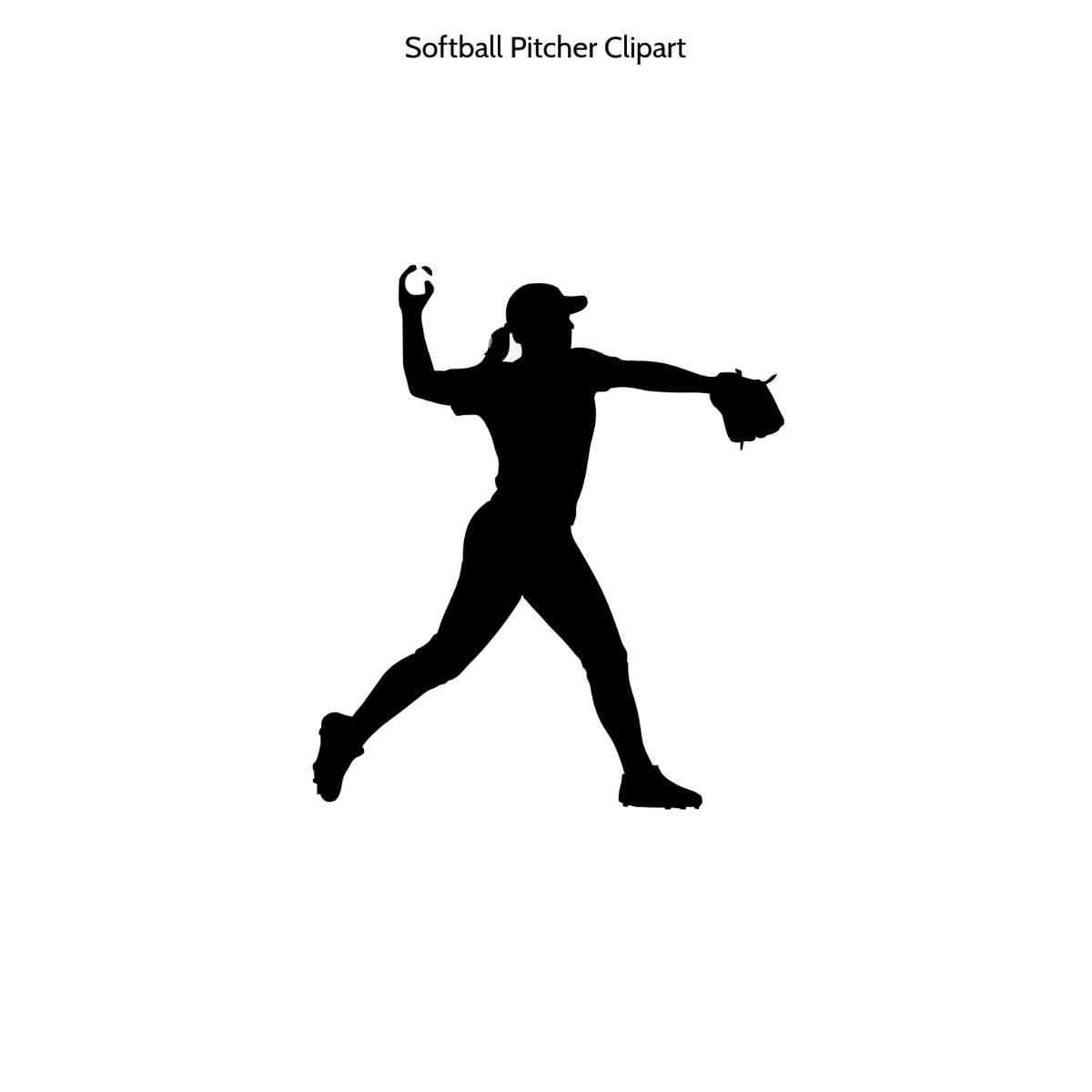 Free Softball Pitcher Clipart Template