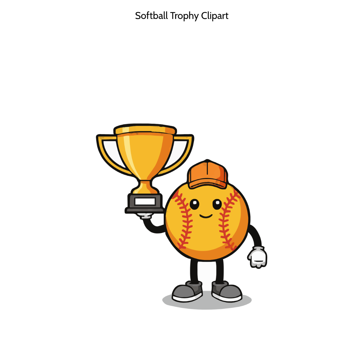 Softball Trophy Clipart