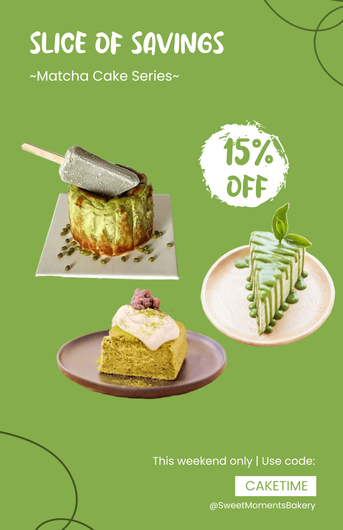 Free Cake Discount Poster Template