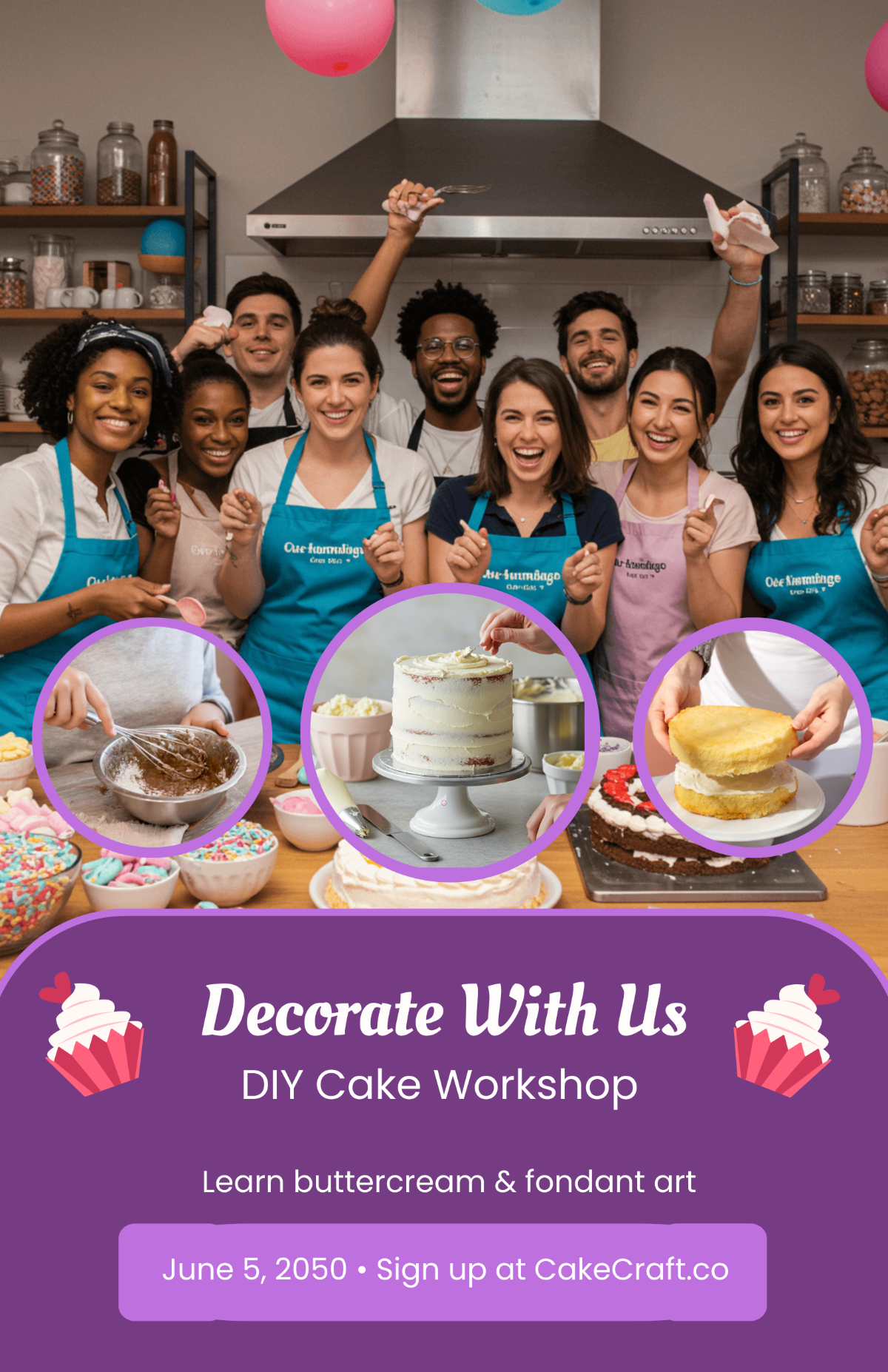 Free Cake Decorating Poster Template