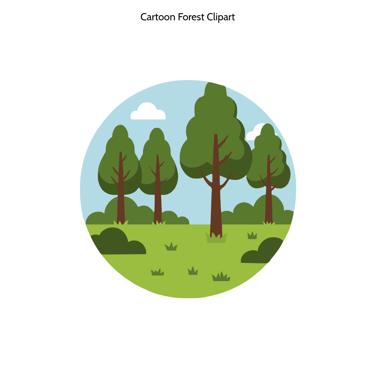 Free Cartoon Forest Clipart Template