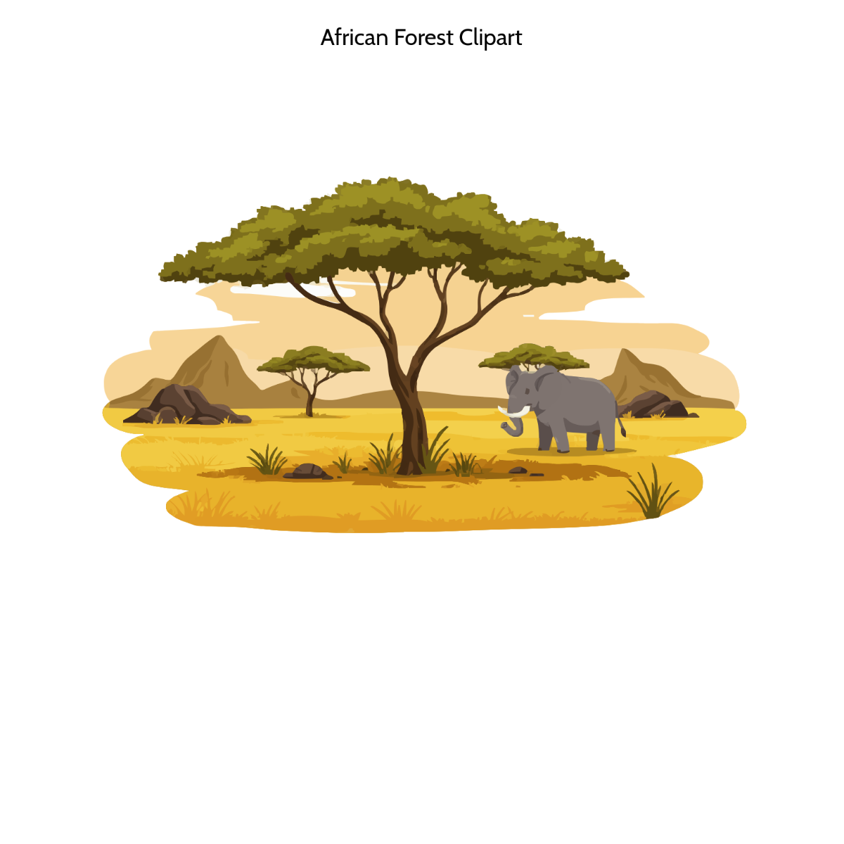 Free African Forest Clipart Template