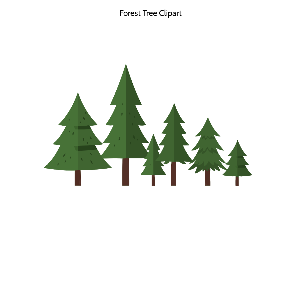 Free Forest Tree Clipart Template