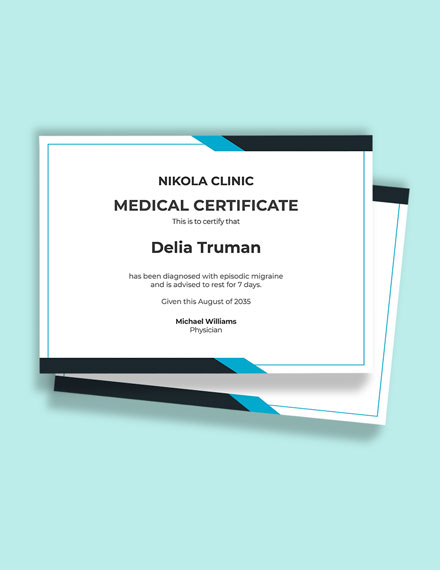 medical Certificate for Sick Leave for Employees Template - Word