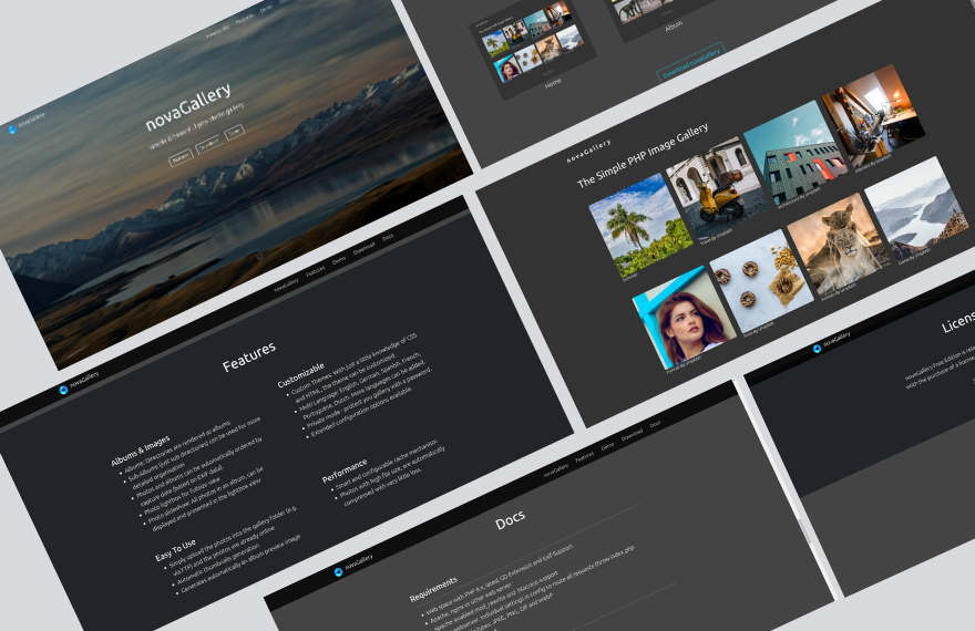 Free Gallery PHP Website Template