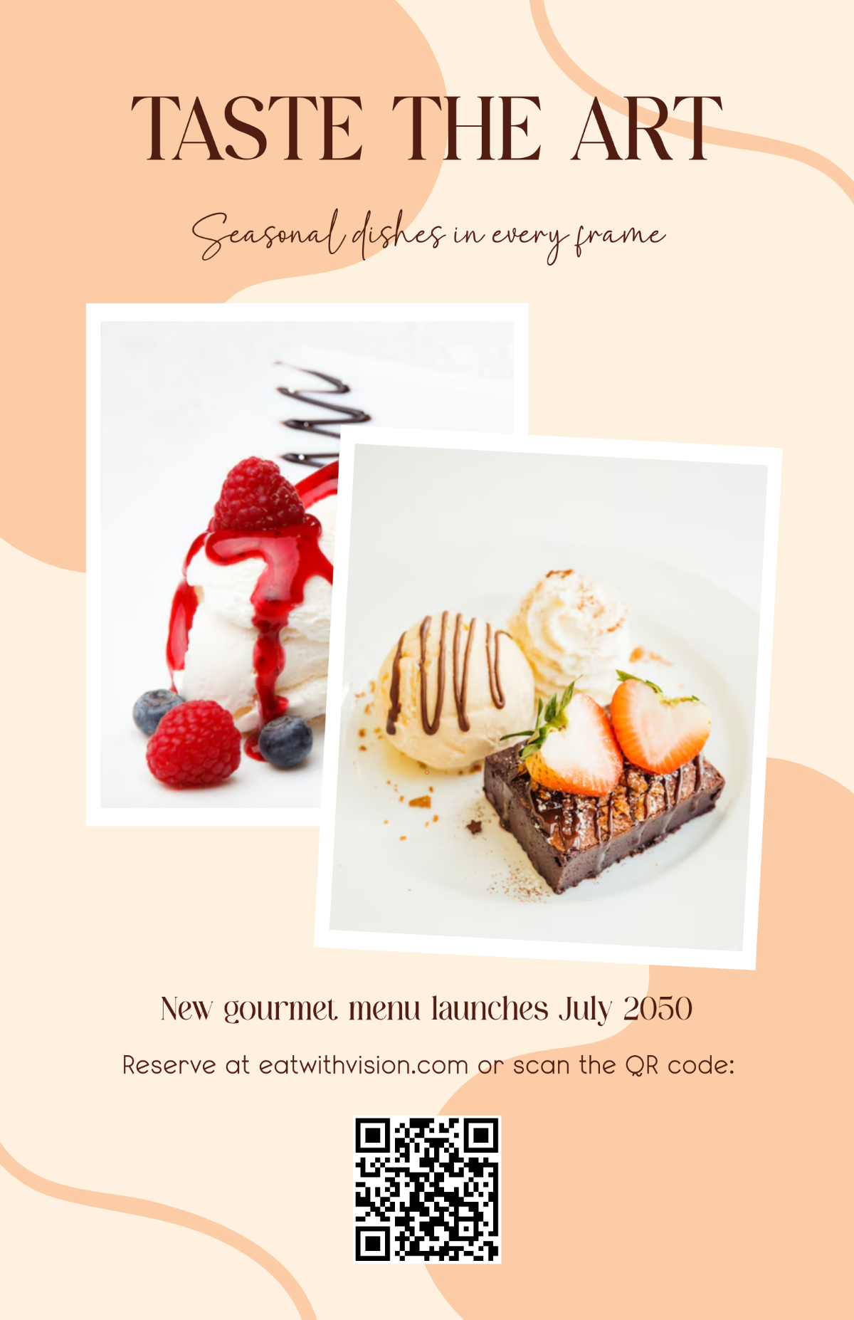 Free Aesthetic Menu Photo Poster Template