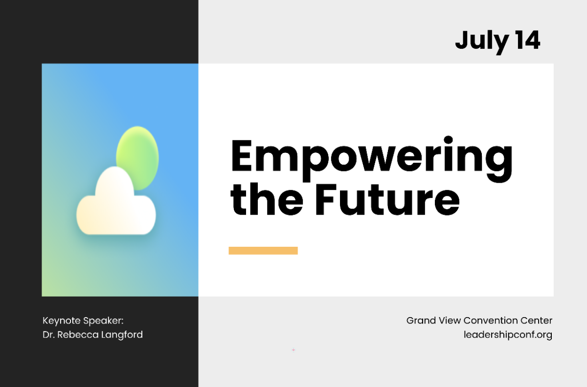 Free Landscape Conference Poster Background Template