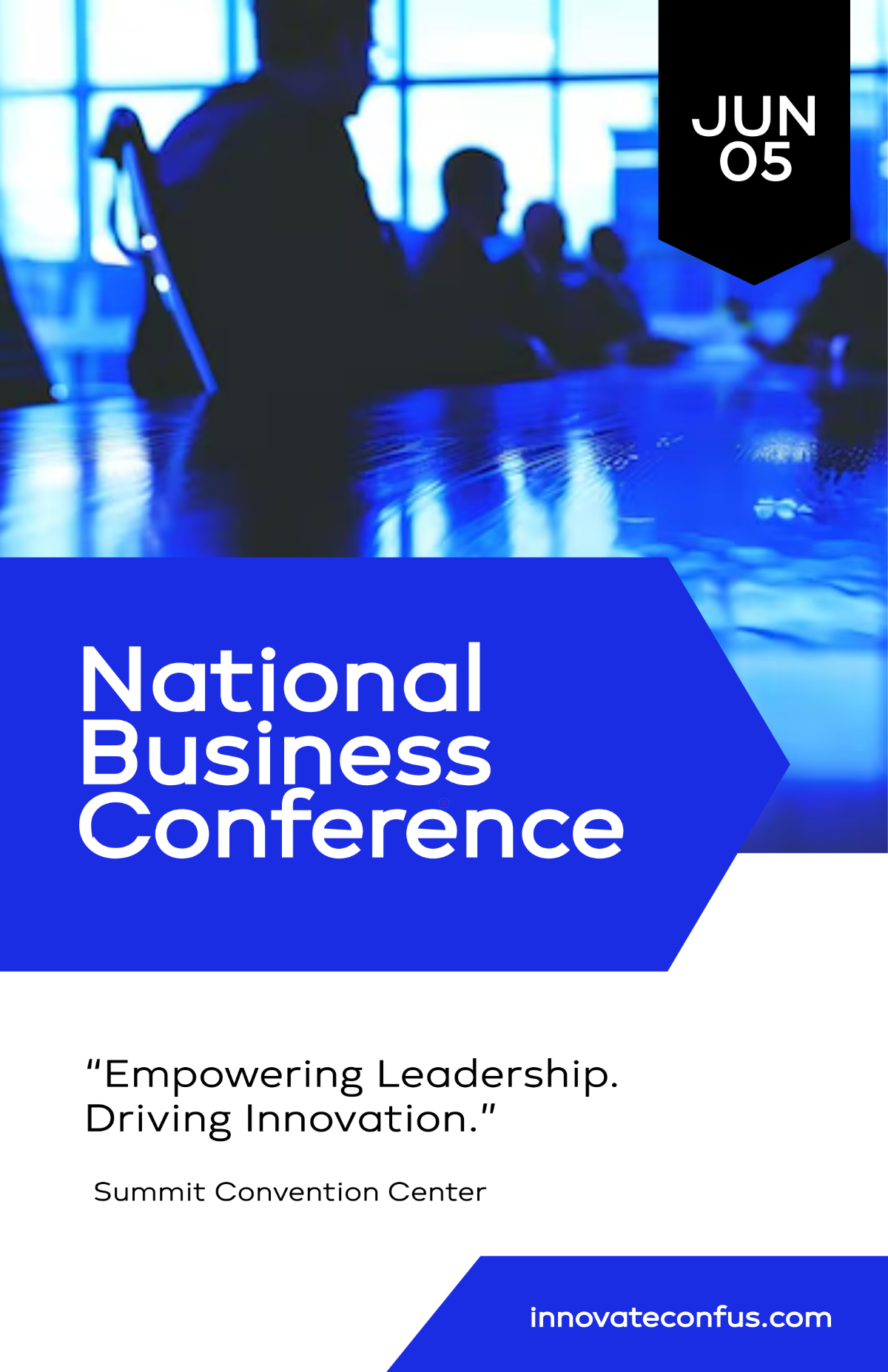 Free Professional Conference Banner Poster Template to Edit Online