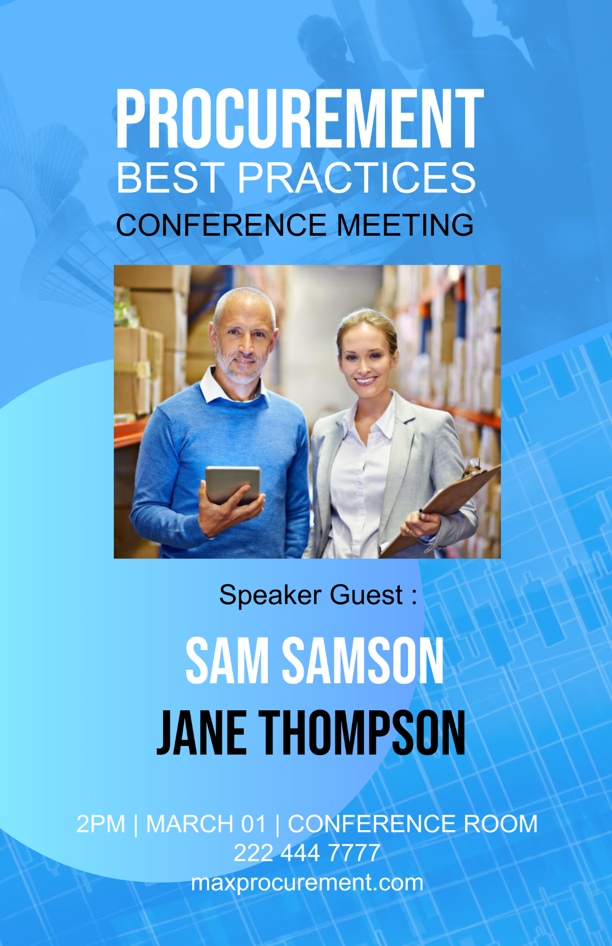Free Procurement Best Practices Conference Poster Template
