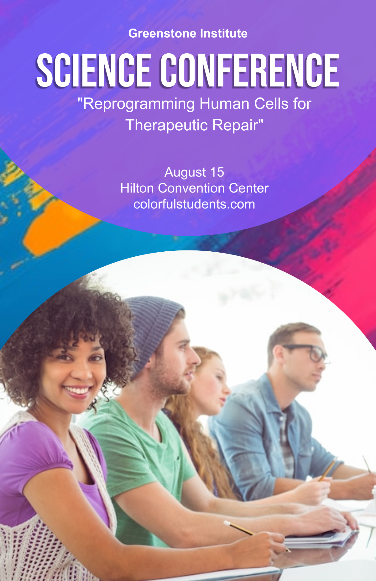Free Colorful Scientific Conference Poster Template
