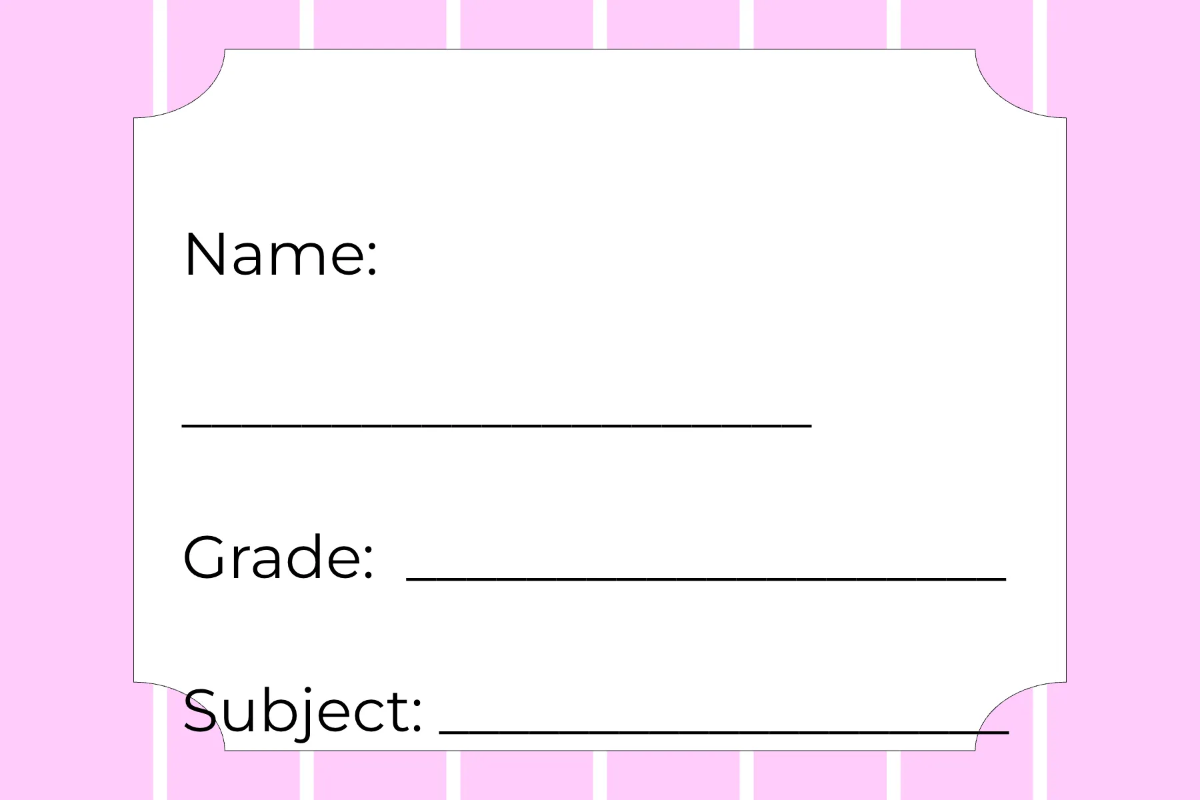 Free School Label Pattern Design Template to Edit Online