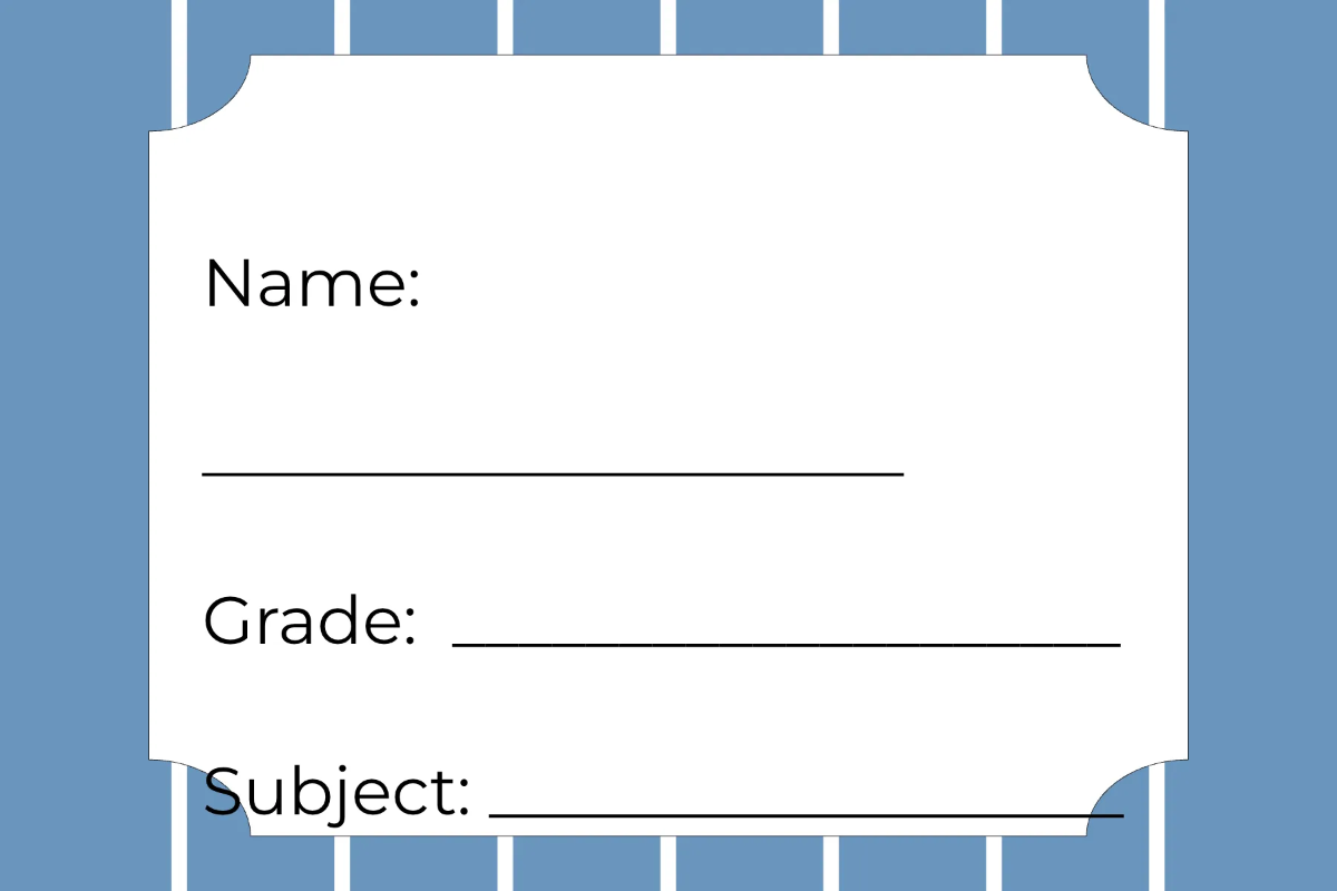 Free School Label Pattern Design Template to Edit Online