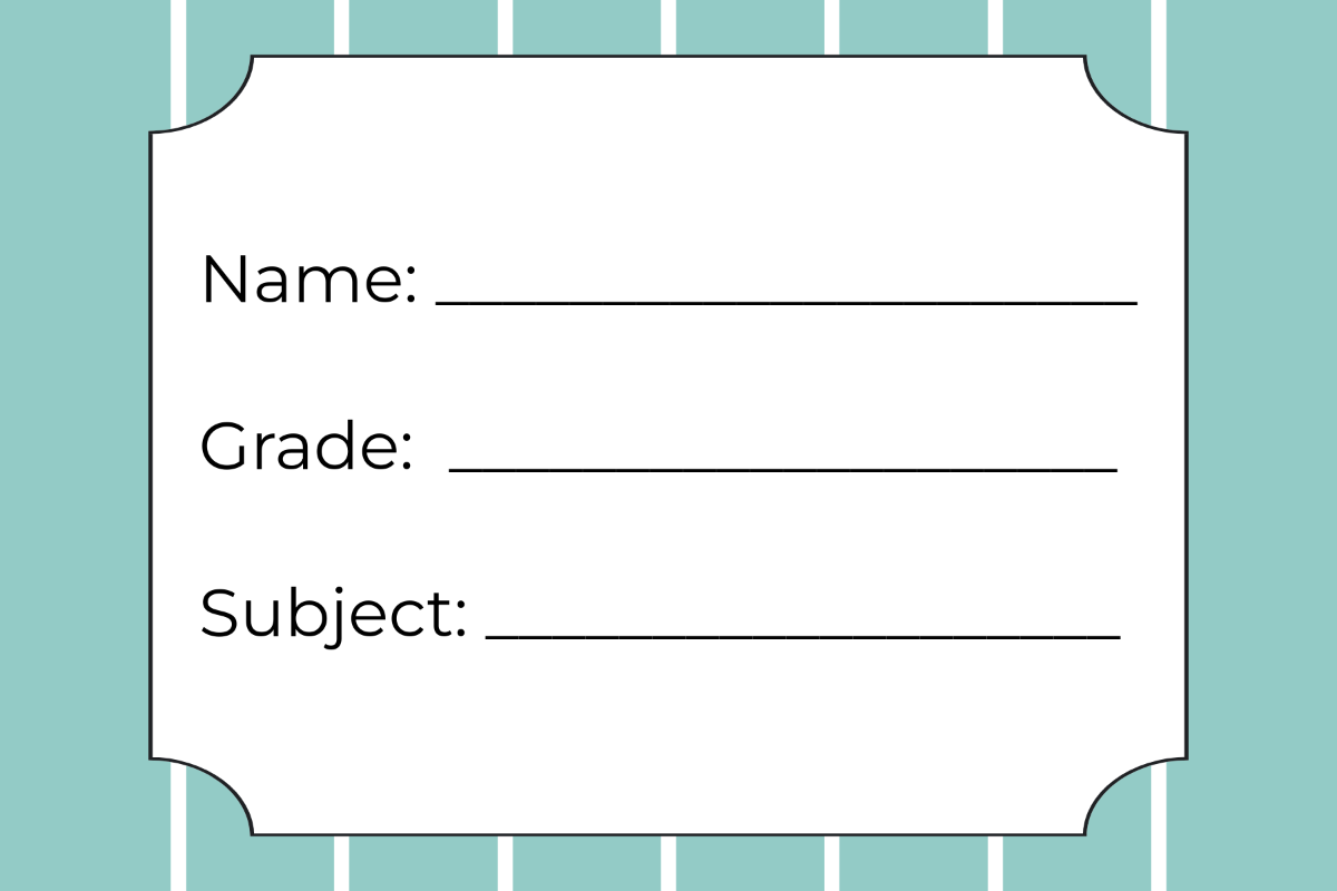Free School Label Pattern Design Template
