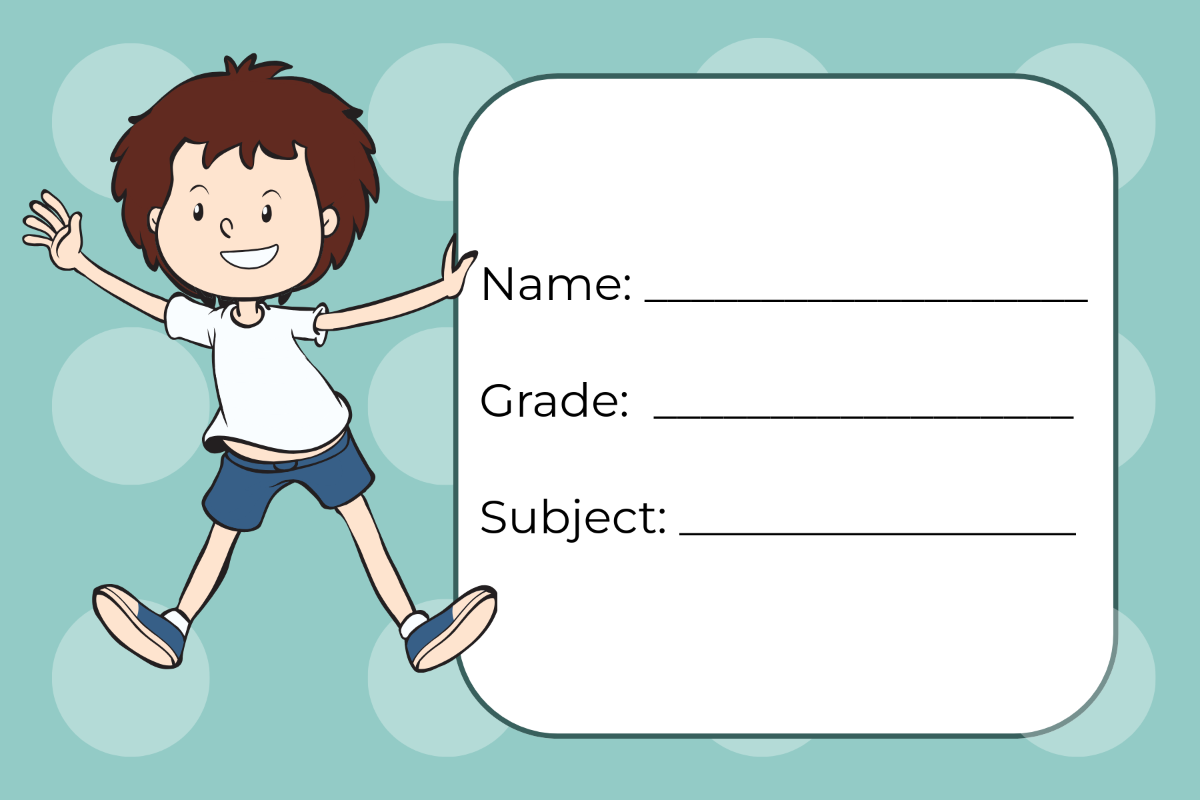 Free Cartoon School Label Template
