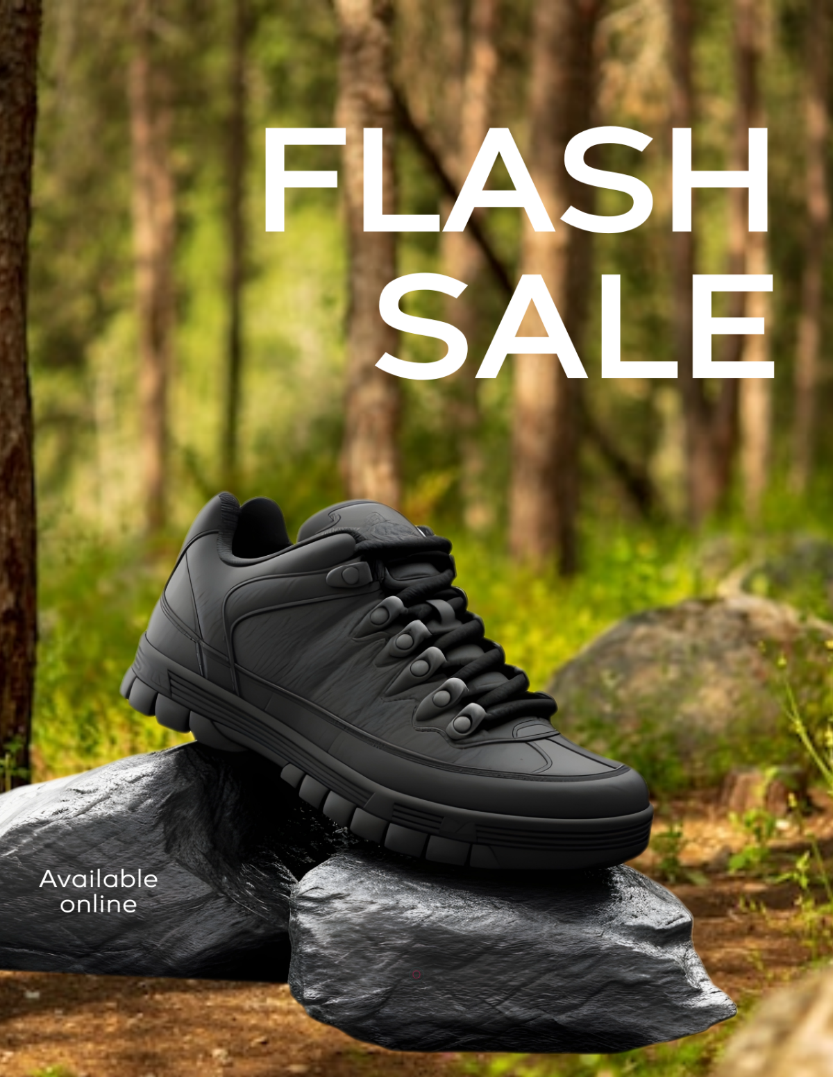 Free Hiking Shoe Photo Template
