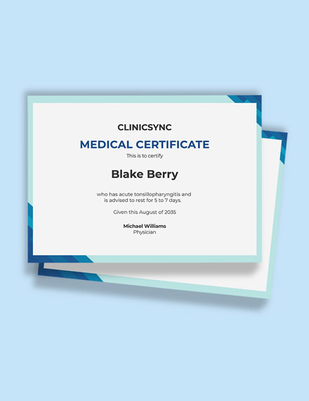 FREE Sick Leave Certificate Templates - Microsoft Word (DOC) | Template.net