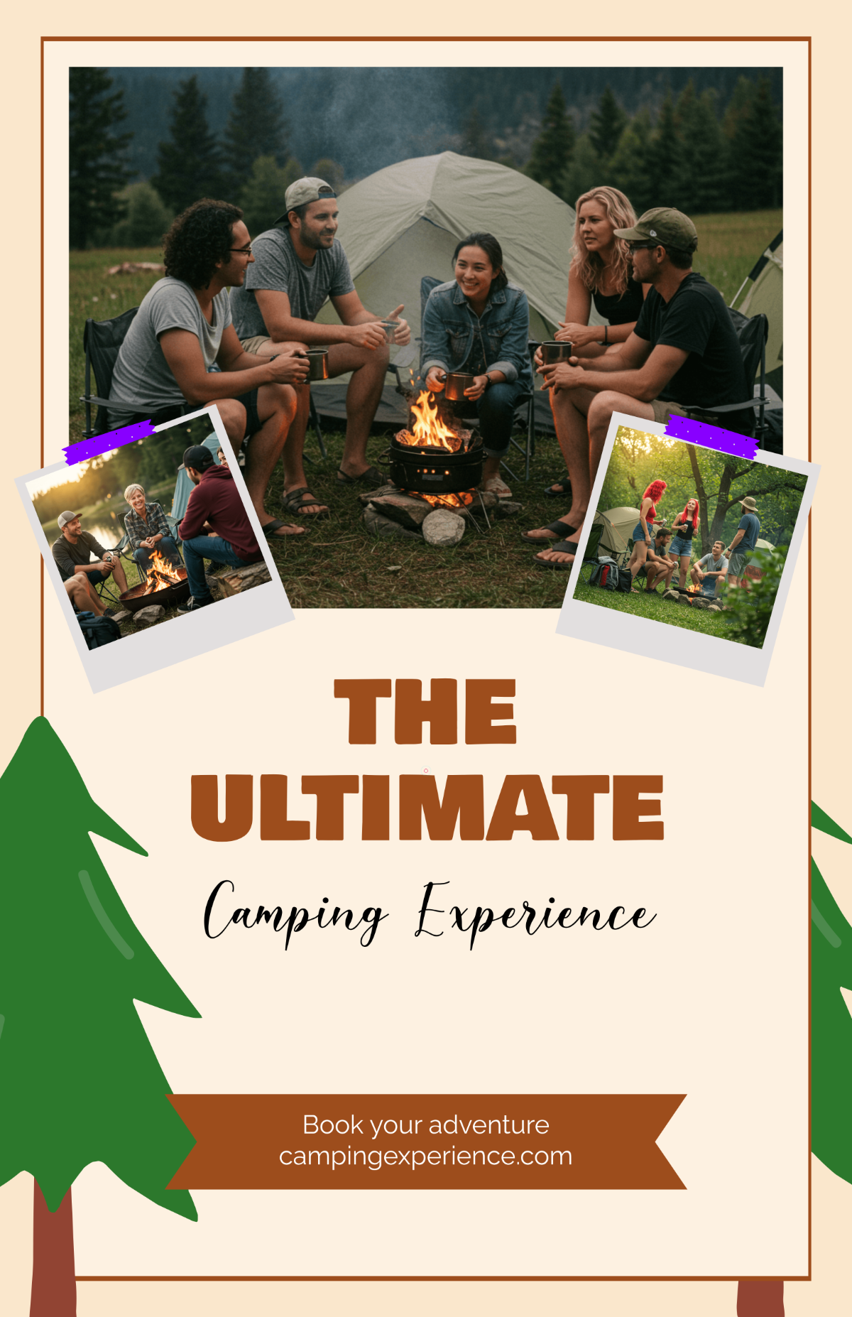 Free Camping Experience Poster Design Template