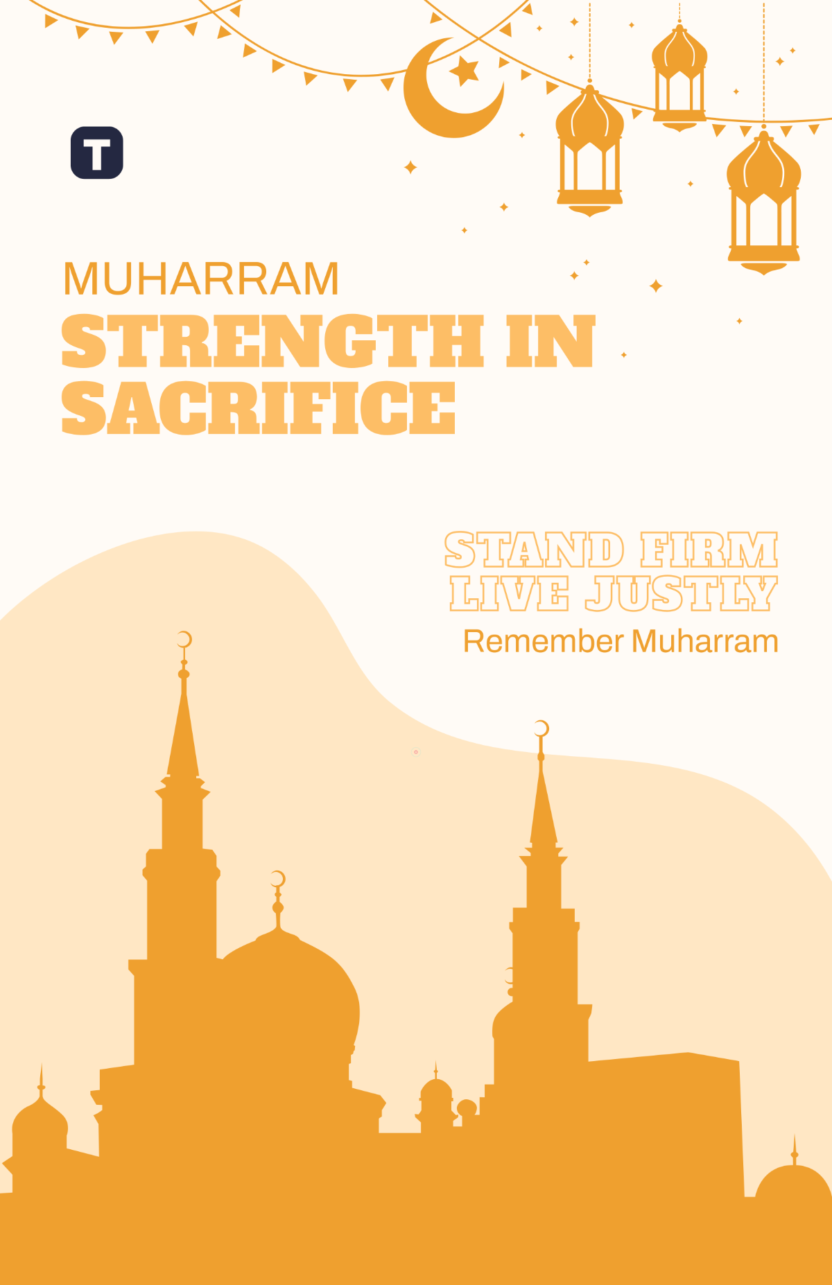 Free Cartoon Muharram Poster Design Template