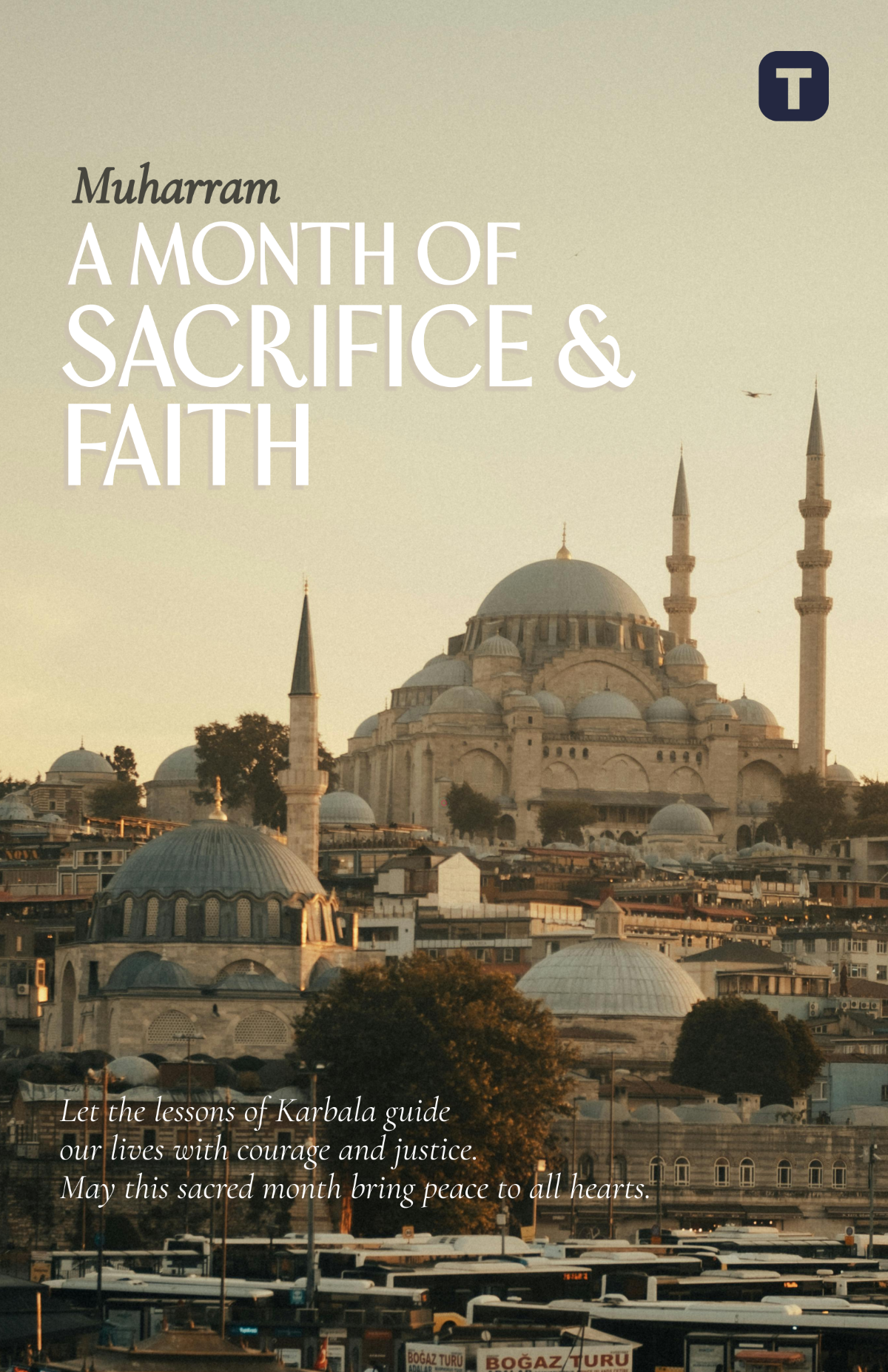 Free Muharram Calligraphy Poster Template