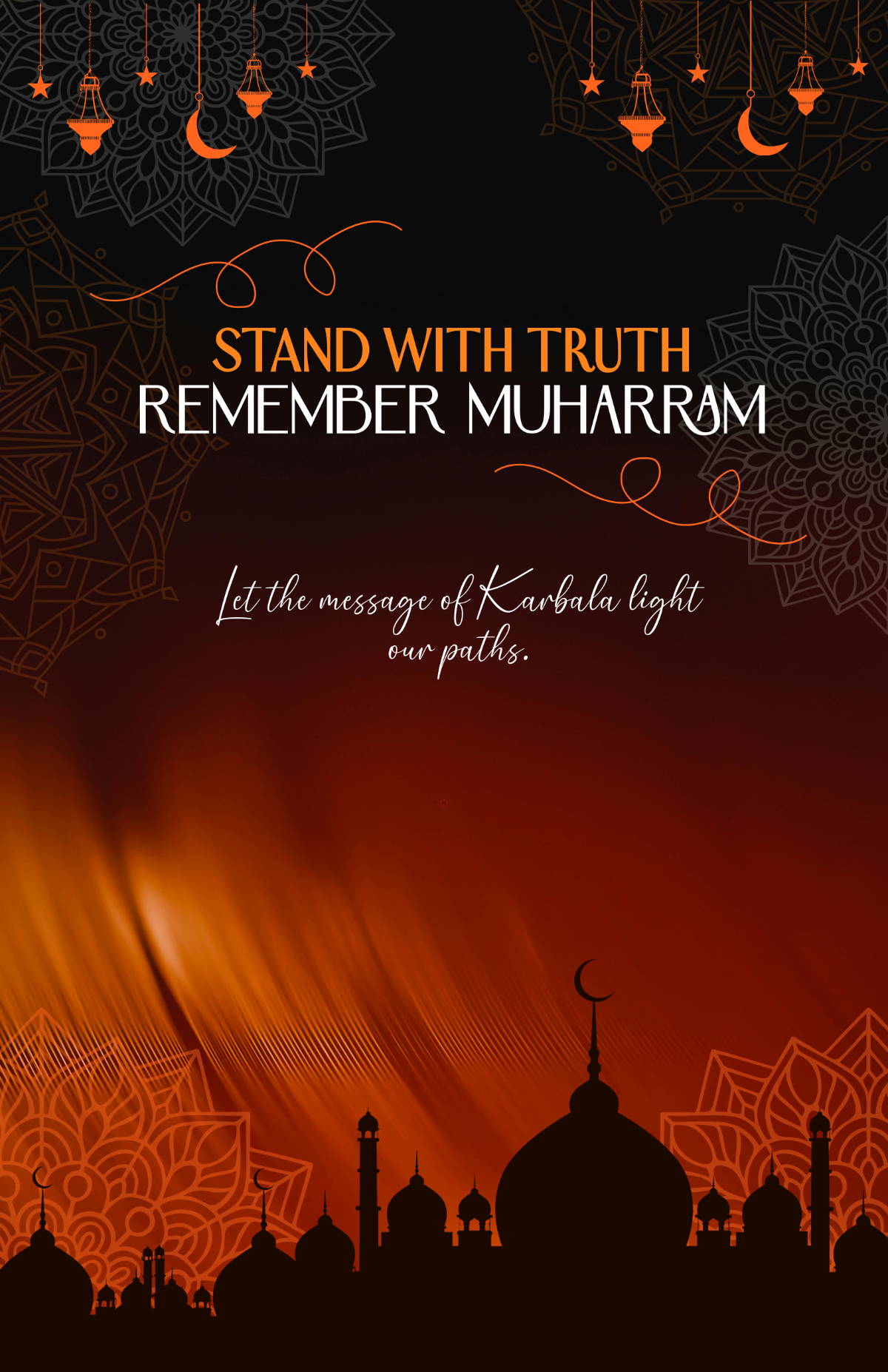 Free Aesthetic Muharram Artwork Poster Template